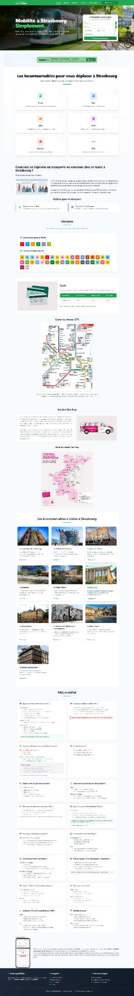 Aperçu du site Strasbourg Mobilité